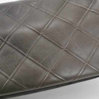 CHANEL Calfskin Diamond Embossed New Chic Flap Grey
