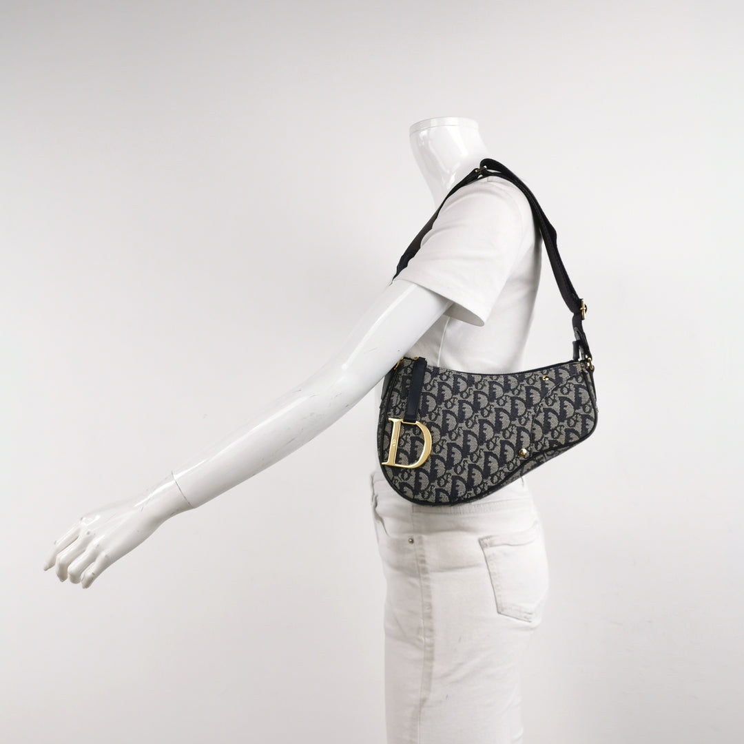 Dior Saddle Trotter Logo Pochette Bag