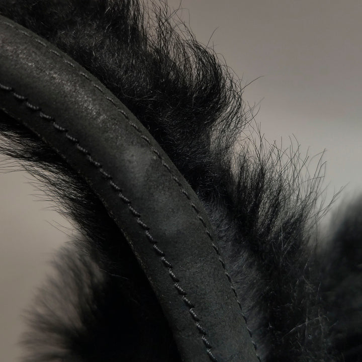 Chanel CC Logo Tote Black Shearling