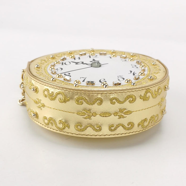 Dolce & Gabbana Clock Bag Clutch Gold
