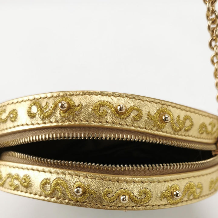 Dolce & Gabbana Clock Bag Clutch Gold
