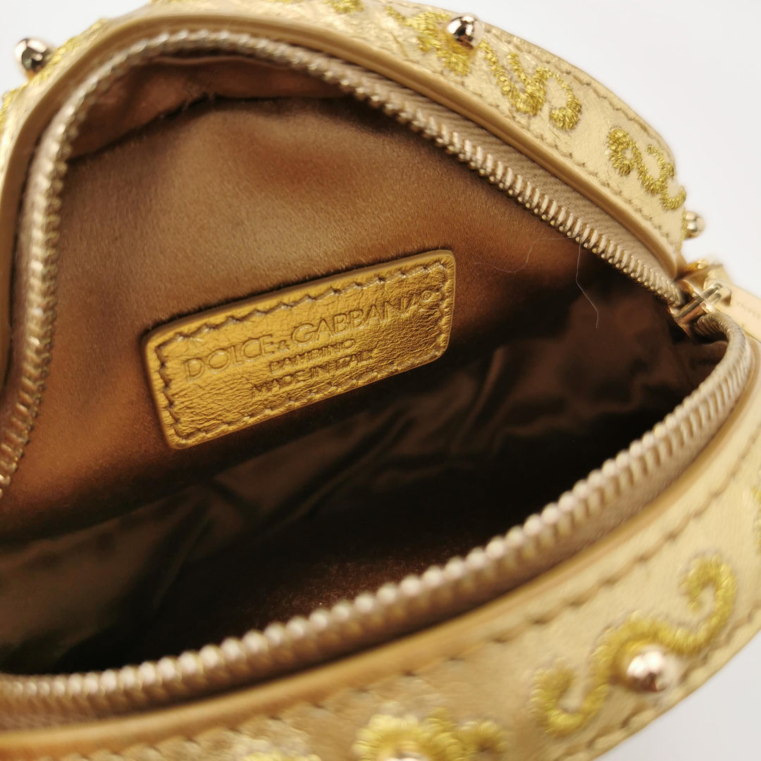 Dolce & Gabbana Clock Bag Clutch Gold