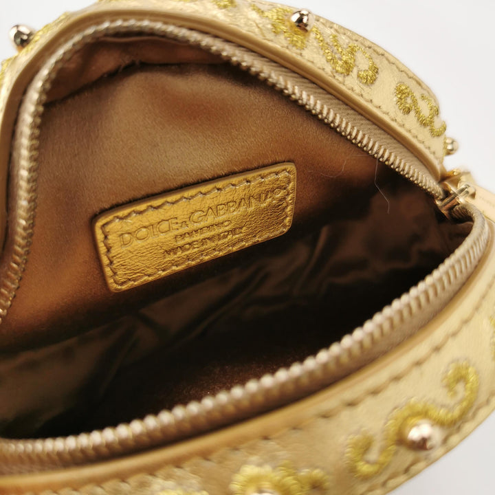 Dolce & Gabbana Clock Bag Clutch Gold