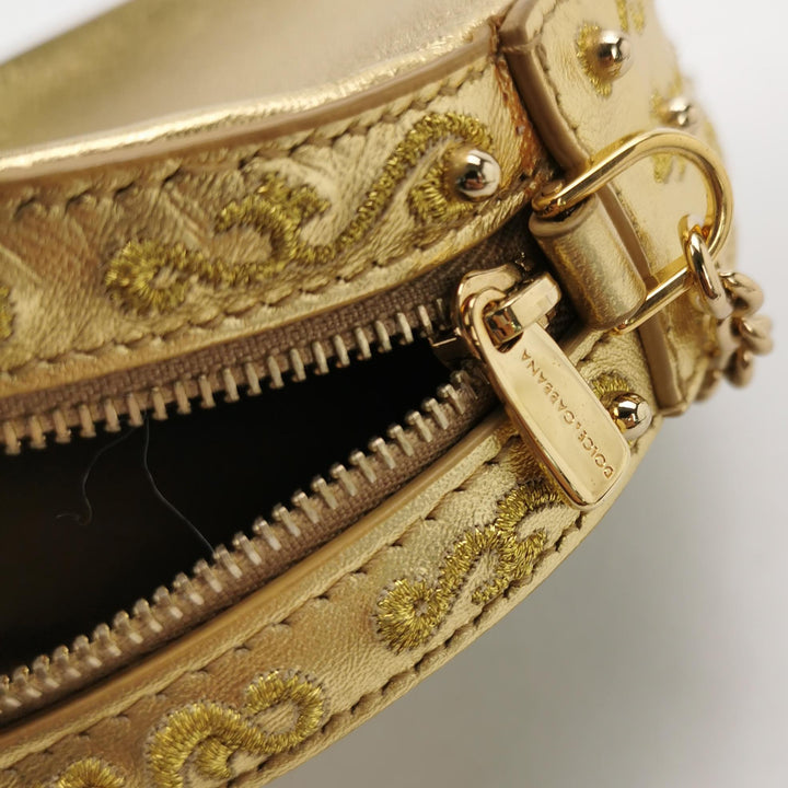 Dolce & Gabbana Clock Bag Clutch Gold