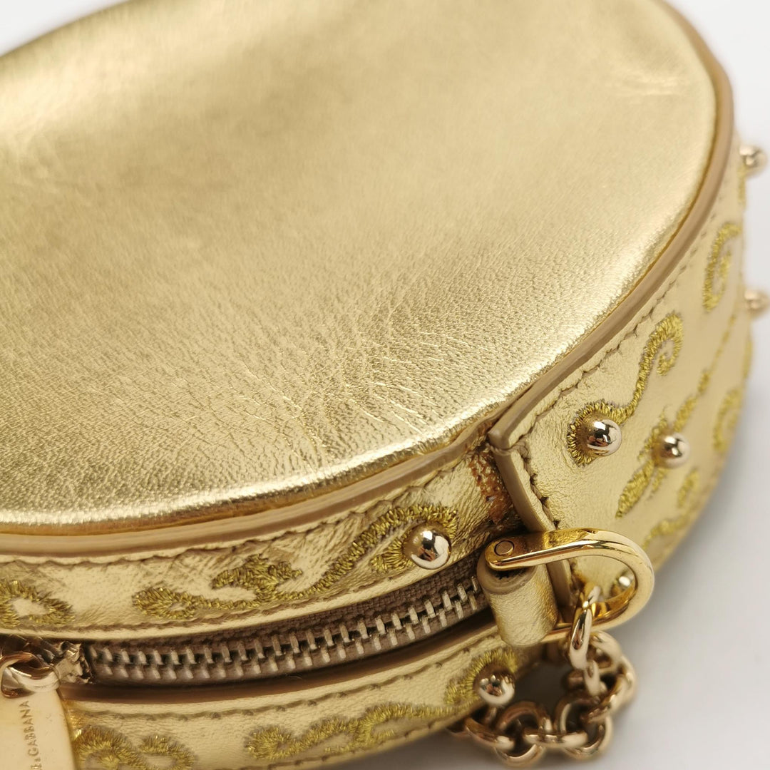 Dolce & Gabbana Clock Bag Clutch Gold
