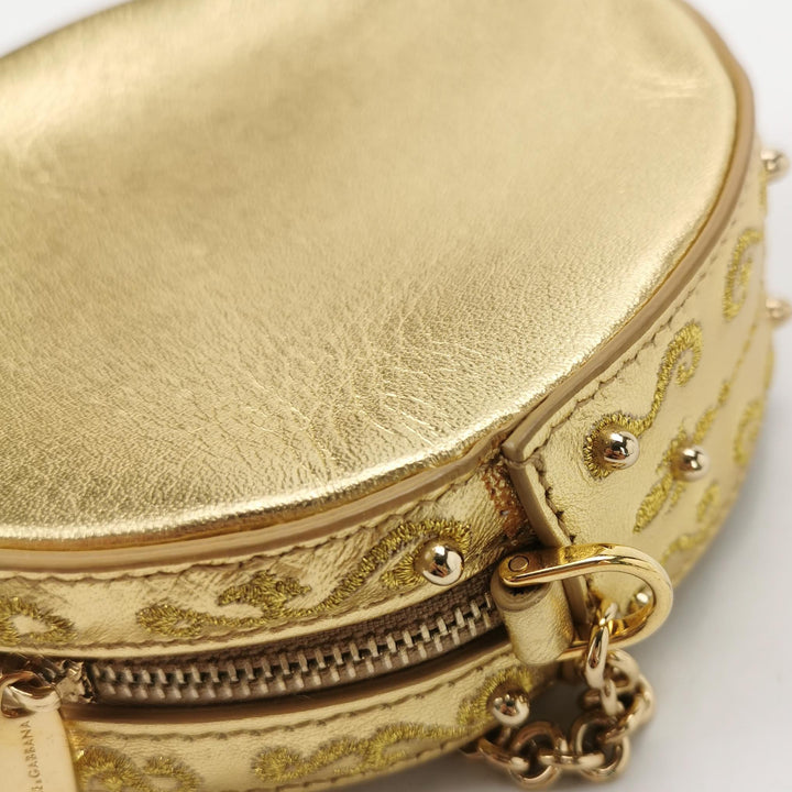 Dolce & Gabbana Clock Bag Clutch Gold