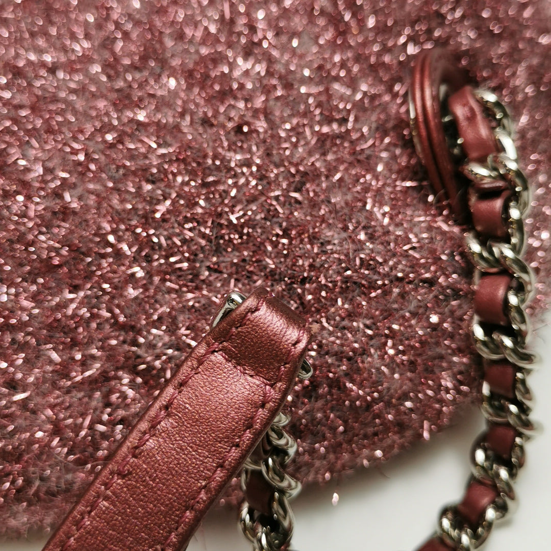 Chanel Pluto Pink Glitter Backpack Bag