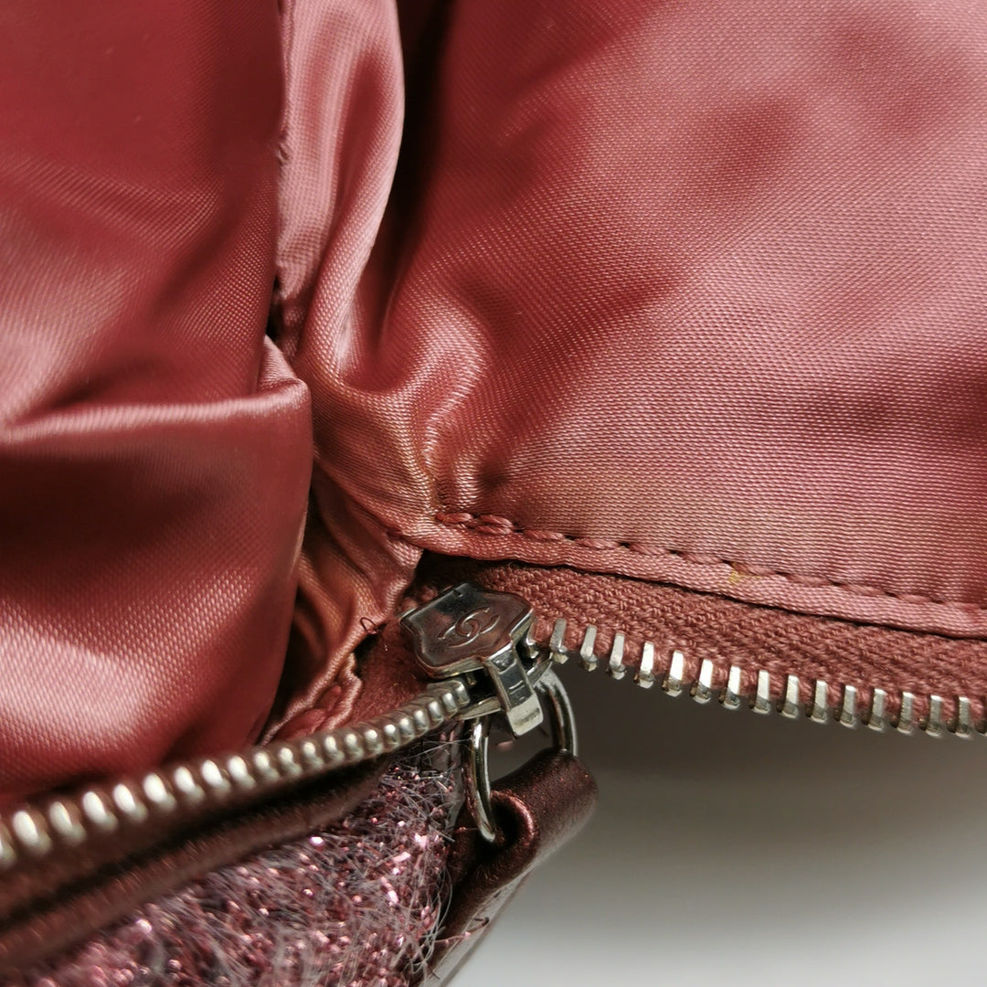 Chanel Pluto Pink Glitter Backpack Bag