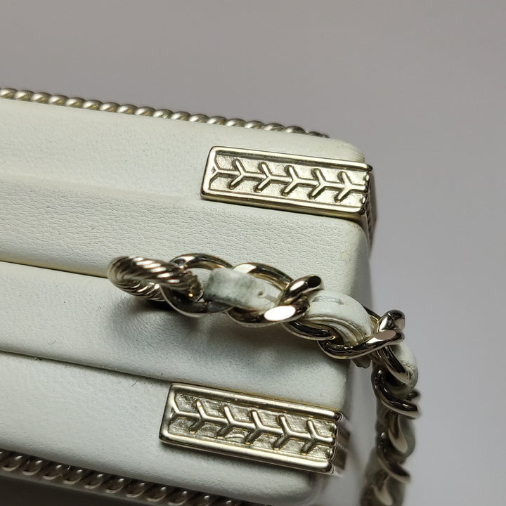 Chanel Coco in Ritz Key Card Minaudiere Limited Edition White Lambskin Clutch