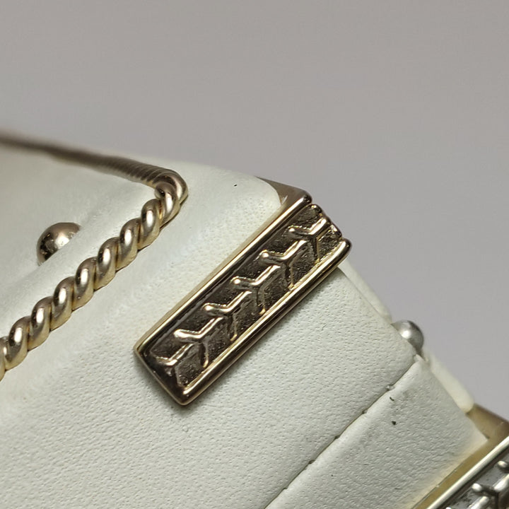 Chanel Coco in Ritz Key Card Minaudiere Limited Edition White Lambskin Clutch