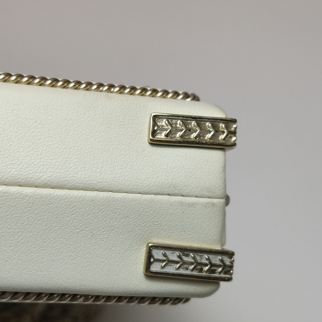 Chanel Coco in Ritz Key Card Minaudiere Limited Edition White Lambskin Clutch