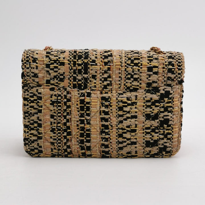 Chanel Beauty Lock Flap In Pink Tweed Bag