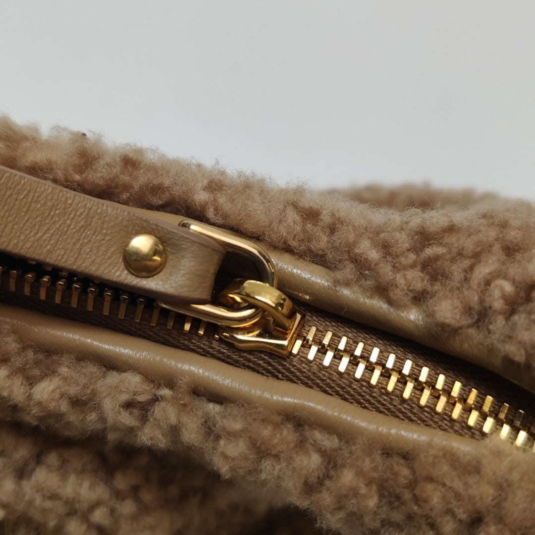 MIU MIU Shearling Wander Top-Handle Bag