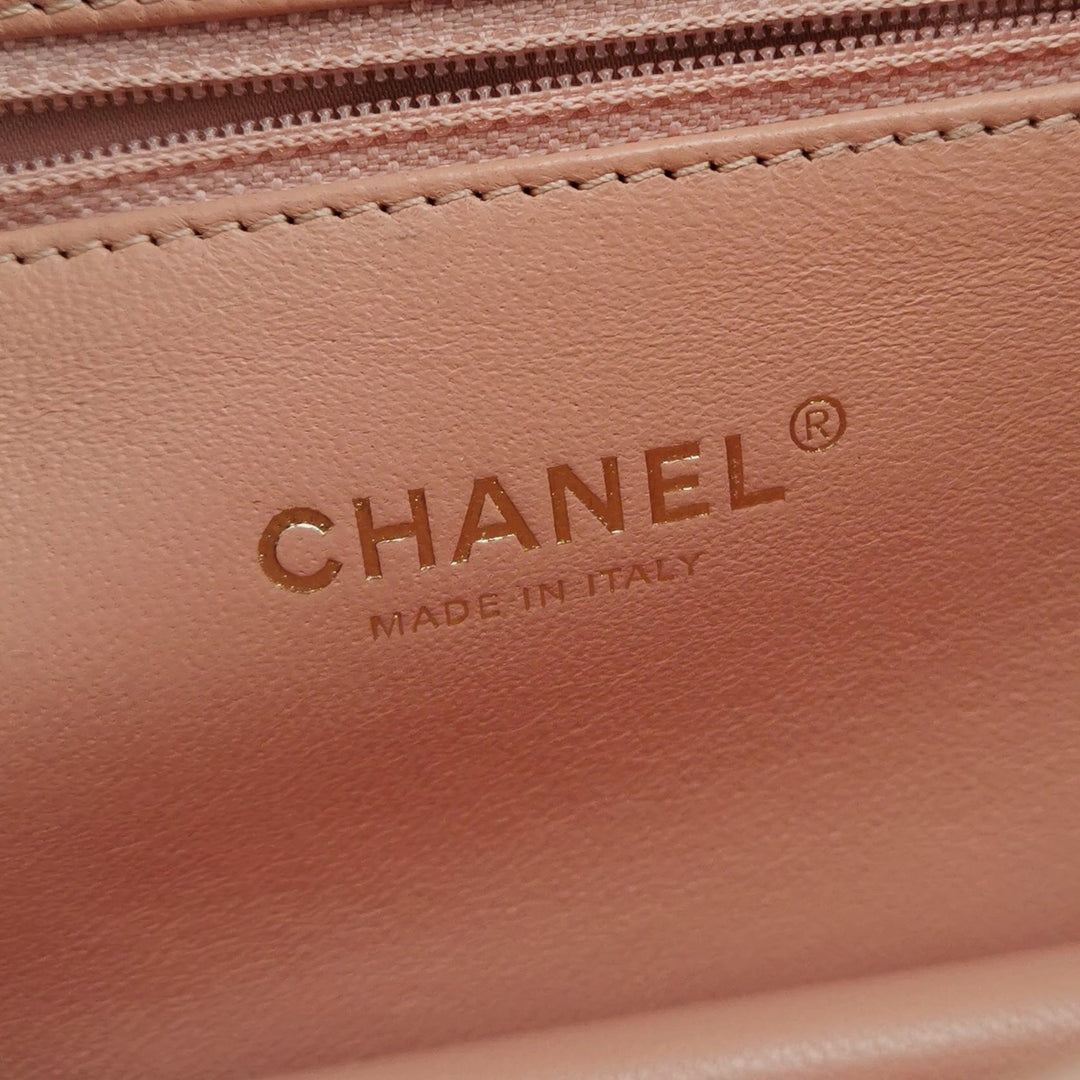 Chanel Beauty Lock Flap In Pink Tweed Bag