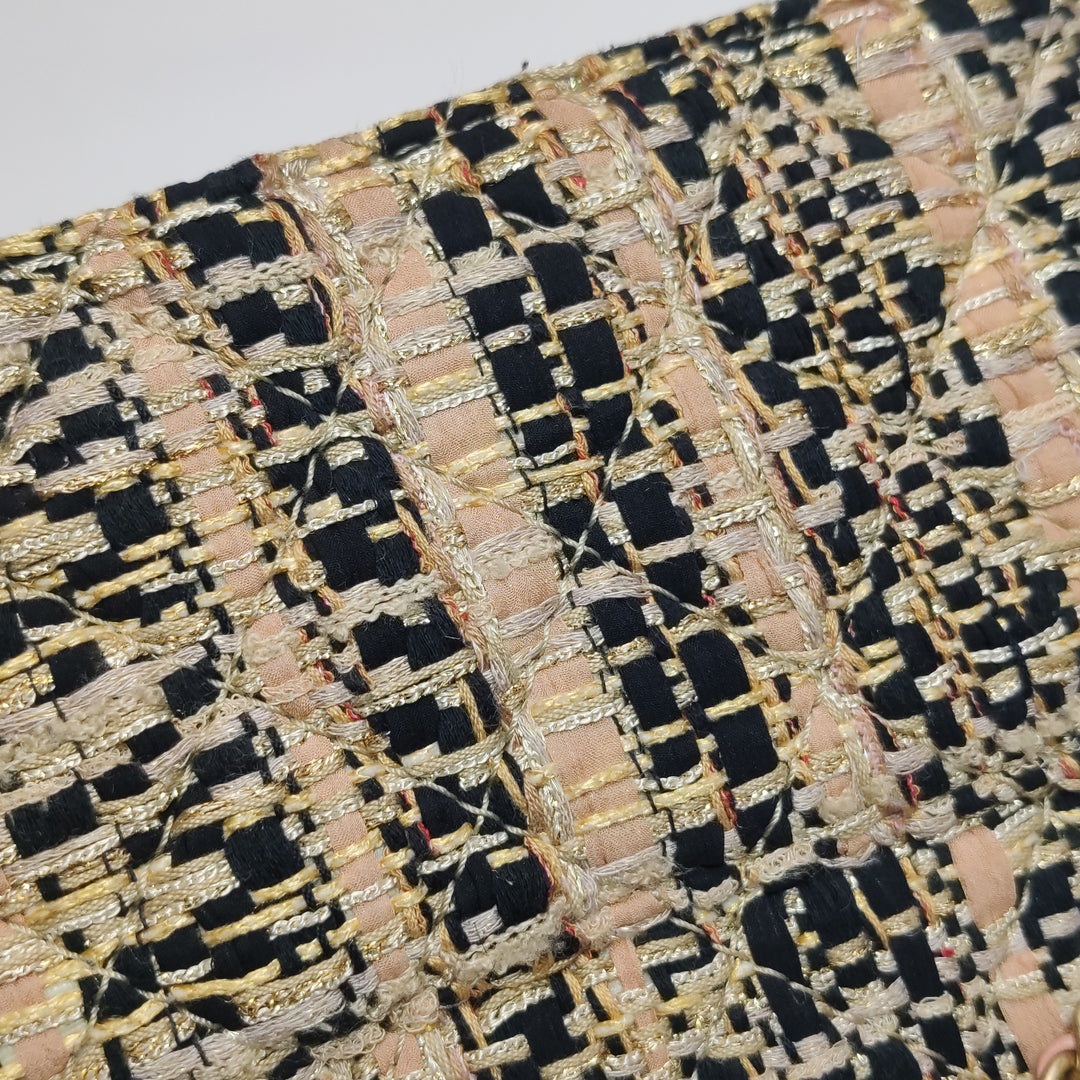 Chanel Beauty Lock Flap In Pink Tweed Bag