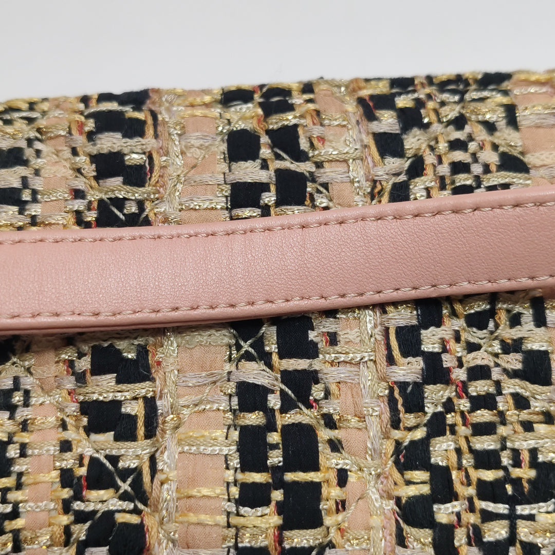 Chanel Beauty Lock Flap In Pink Tweed Bag