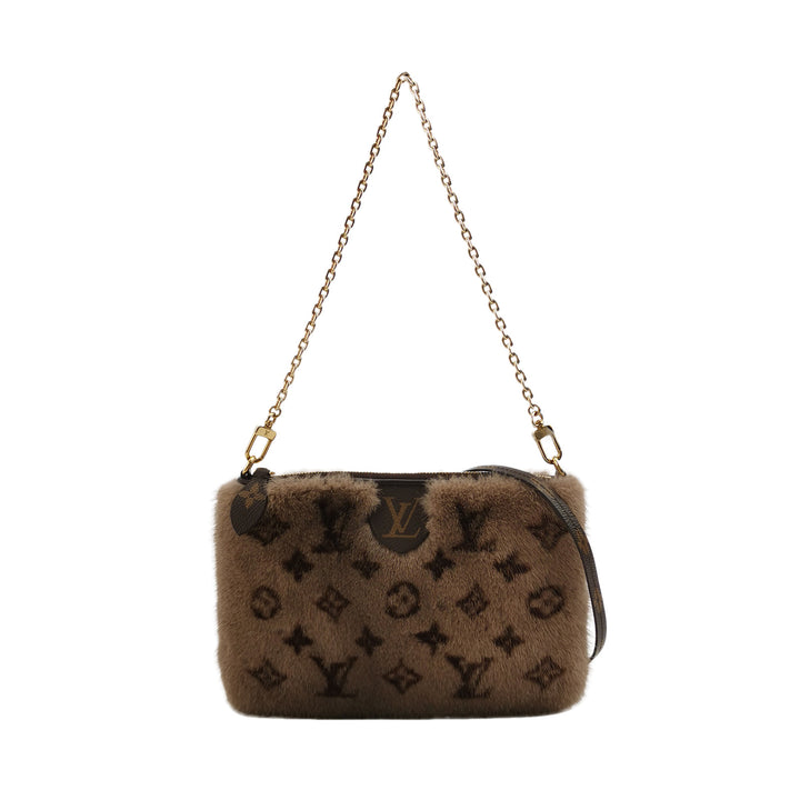 Louis Vuitton Monogram Mink Milla Pochette Vision Gold Hardware