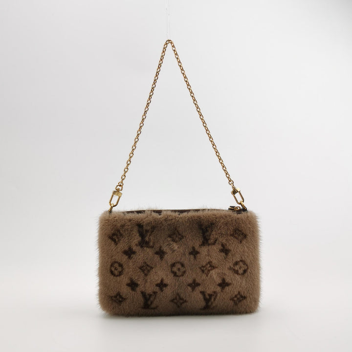 Louis Vuitton Monogram Mink Milla Pochette Vision Gold Hardware