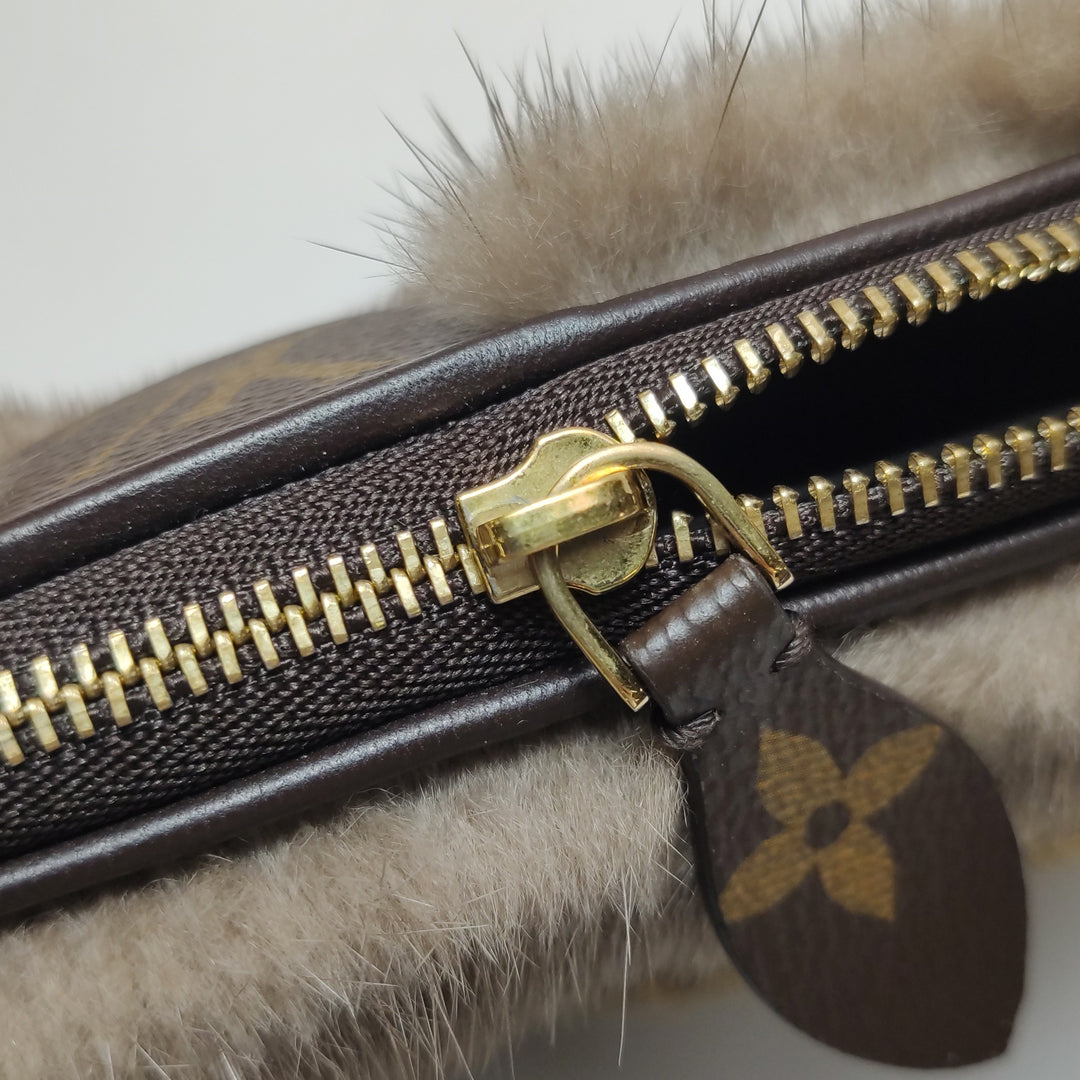 Louis Vuitton Monogram Mink Milla Pochette Vision Gold Hardware