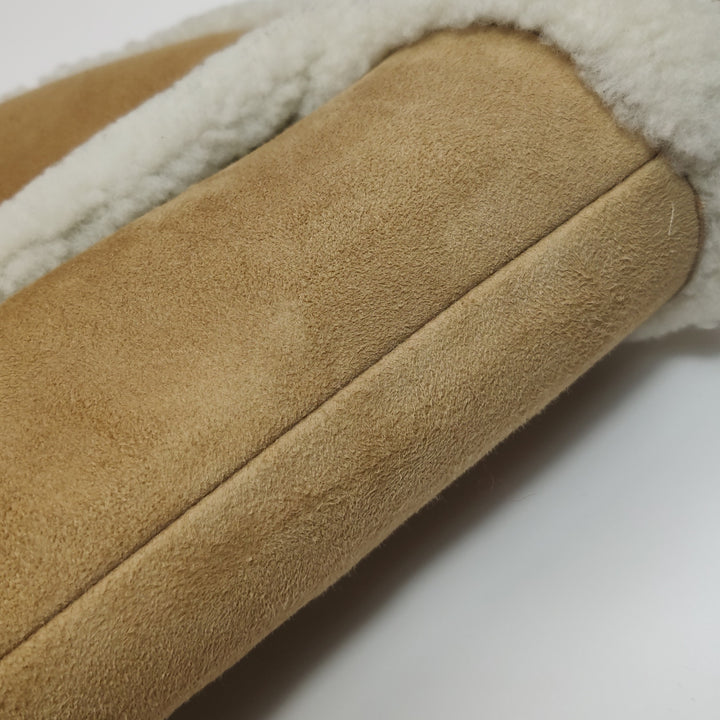 Dior Camel Shearling Saddle Bag