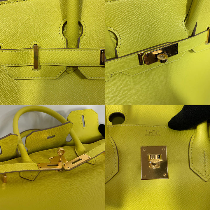 Hermes Birkin 30 Lime Epsom Leather with Gold Hardware