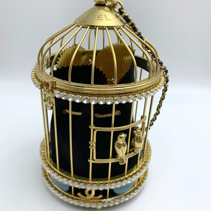 Chanel Bird Cage Minaudiere in Strass and Enamel with Gold Hardware