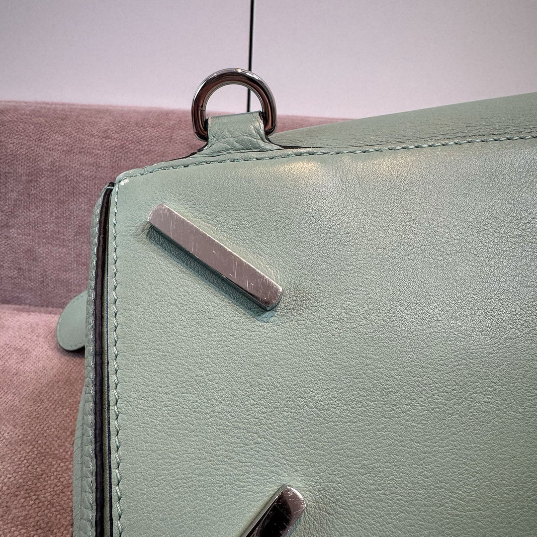 Loewe Medium Gingham Puzzle Bag In Green