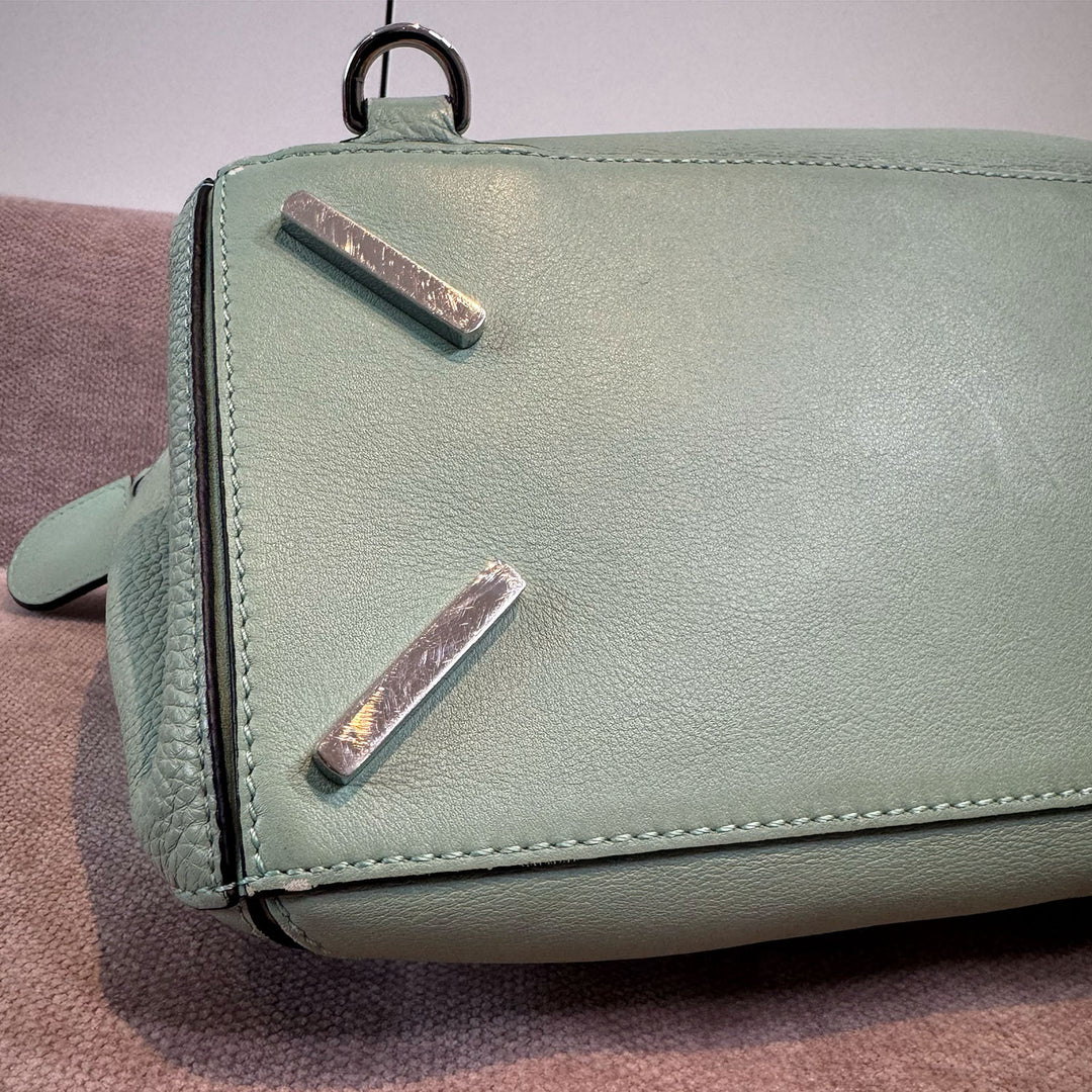 Loewe Medium Gingham Puzzle Bag In Green
