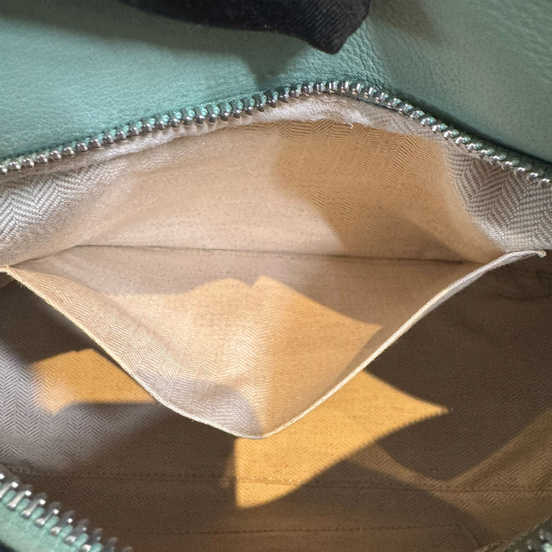 Loewe Medium Gingham Puzzle Bag In Green