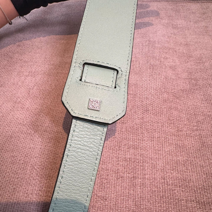 Loewe Medium Gingham Puzzle Bag In Green