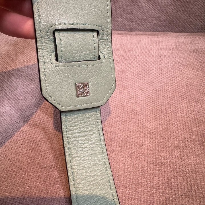 Loewe Medium Gingham Puzzle Bag In Green
