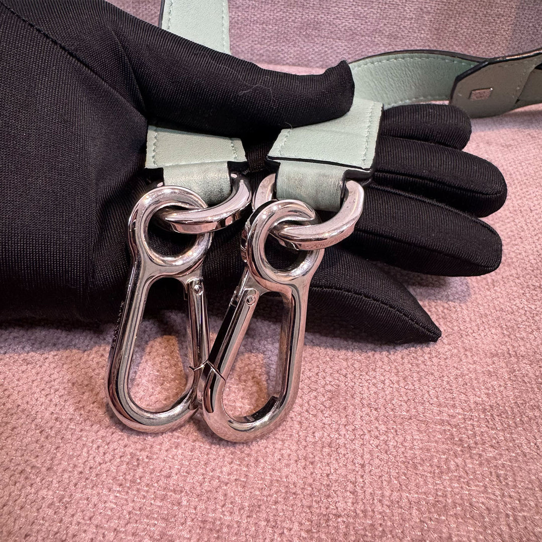 Loewe Medium Gingham Puzzle Bag In Green