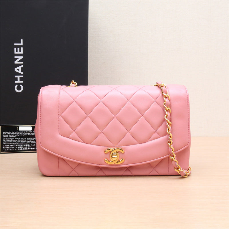 chanel pink diana bag