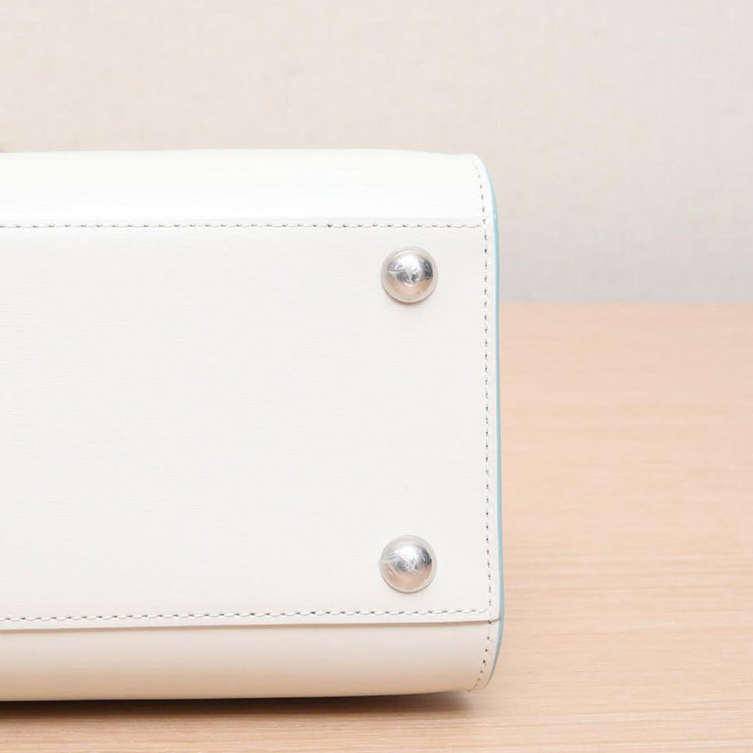 Delvaux Ivory Box Calf Cashmere Brillant East/West Bag