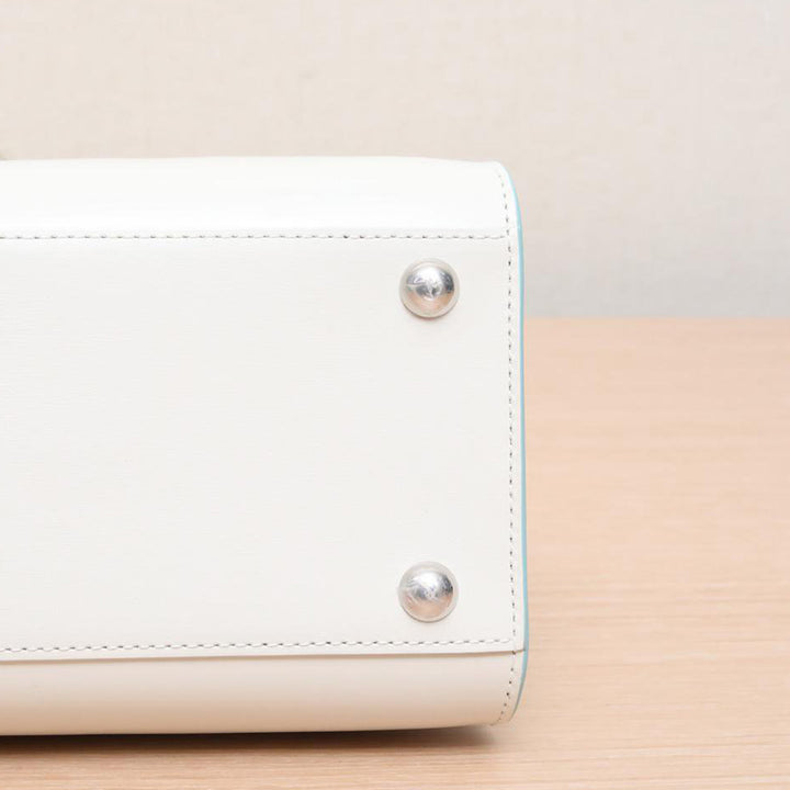 Delvaux Ivory Box Calf Cashmere Brillant East/West Bag