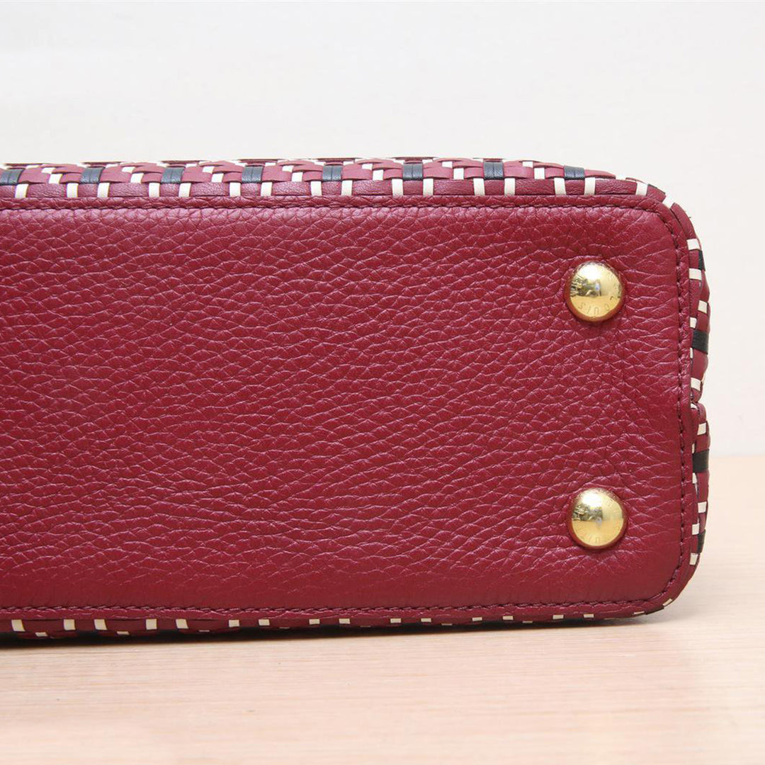 Louis Vuitton Capucines BB Twiny Rouge Bag In Red White Black Gold Hardware