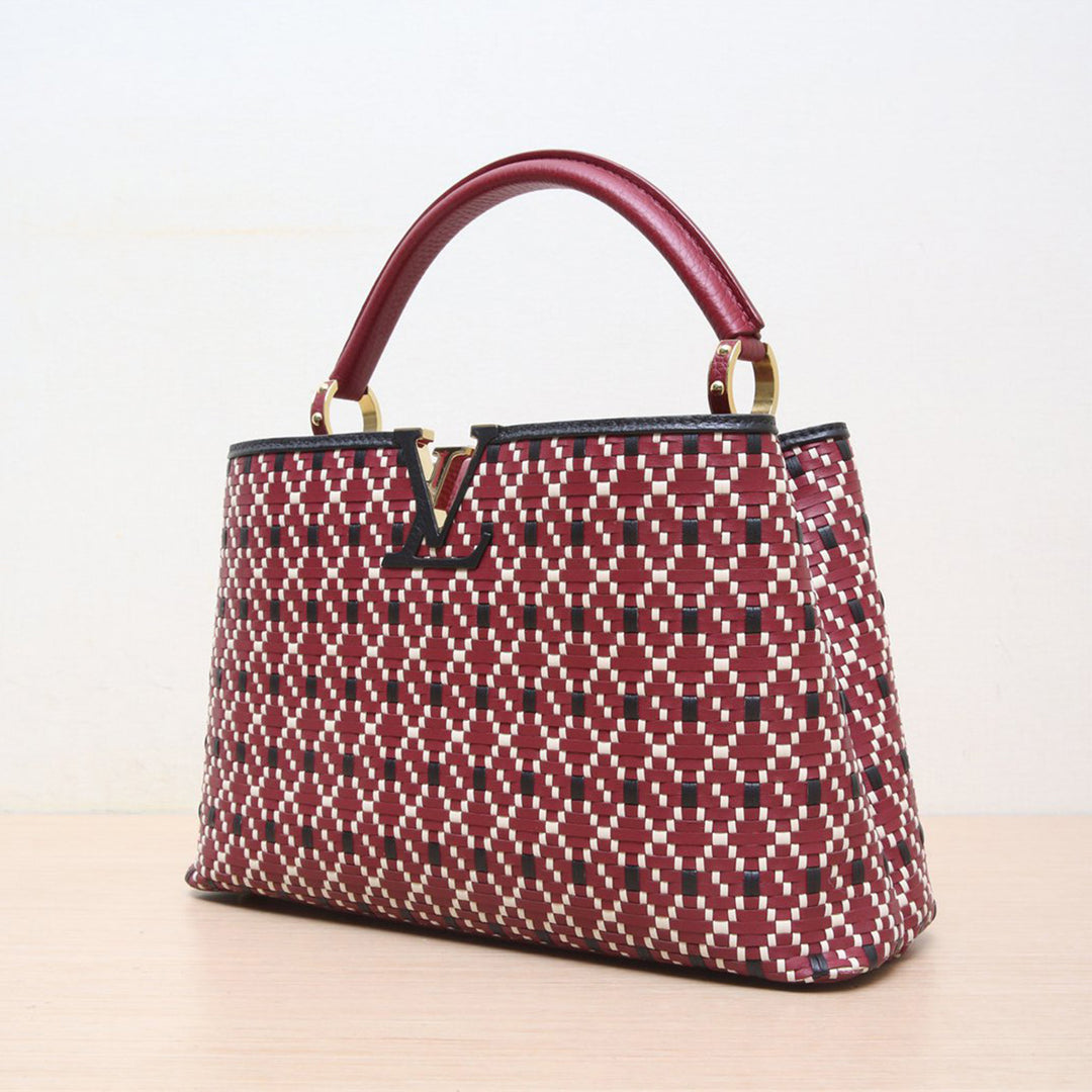 Louis Vuitton Capucines BB Twiny Rouge Bag In Red White Black Gold Hardware