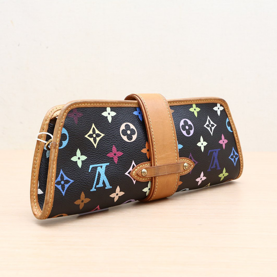 Louis Vuitton Black Monogram Multicolore Canvas Shirley Clutch