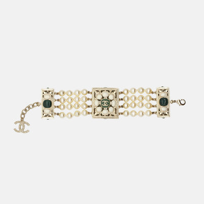 Chanel Triple Strand Pearl Bracelet