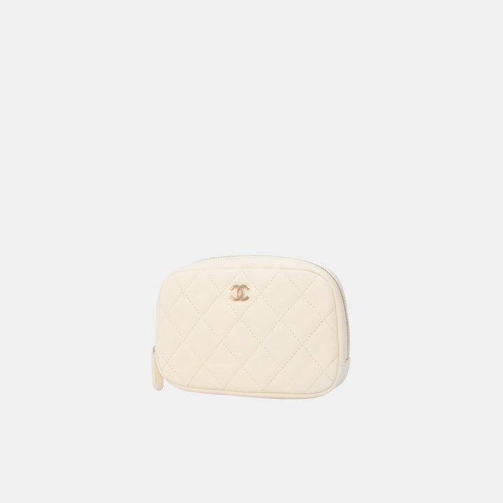 Chanel Classic Makeup Case in White