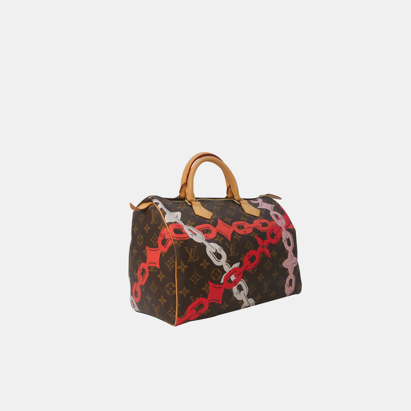 Louis Vuitton Limited Edition Monogram Roses Canvas Speedy 30 Bag