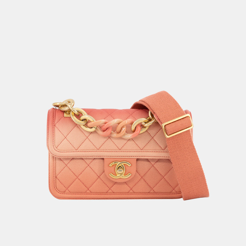 Chanel Sunset On The Sea Flap Bag Quilted Caviar Medium at 1stDibs