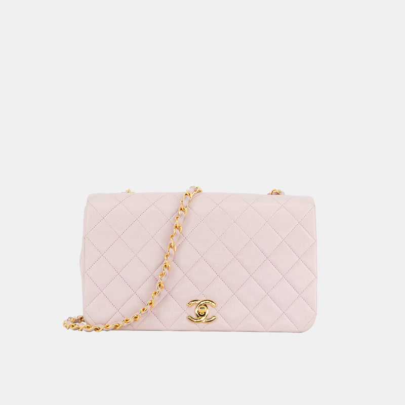 Chanel Vintage *Rare* Classic Full Flap Bag In Light Pink – Trésor