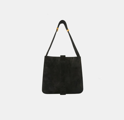 Bottega Veneta Black Marie Suede Leather Shoulder Bag