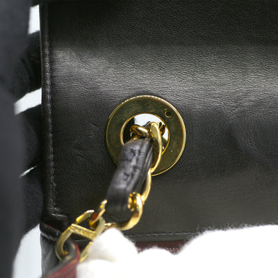 Chanel *Rare* Vintage Square Flap Bag in Black Lambskin with Gold Hardware