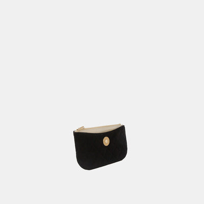 Chanel Black Quilted Velvet Clutch
