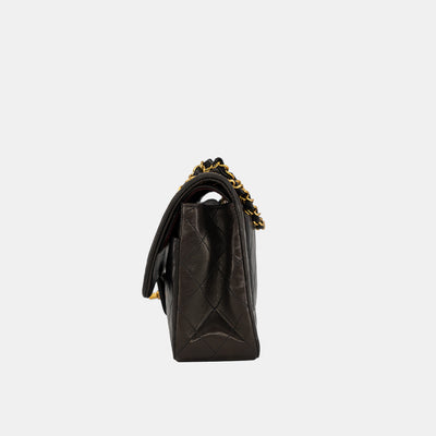 Chanel Vintage Classic Double Flap Medium Size 25cm in Black