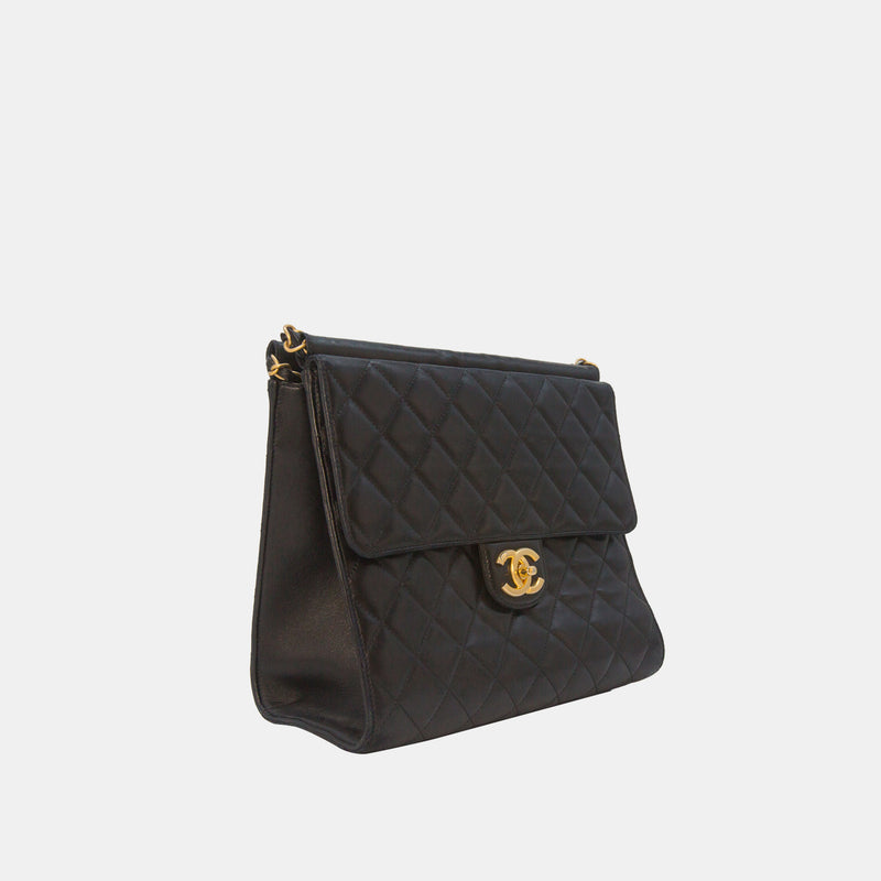 Chanel Classic Black Shopping Tote with CC Turn-lock Pocket