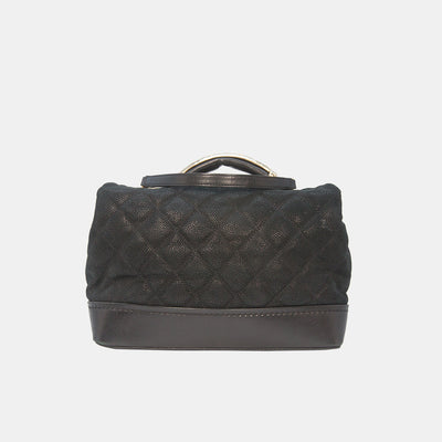 Chanel *Rare* Globe Trotter Jumbo Flap Black Caviar Leather Bag Gold Hardware