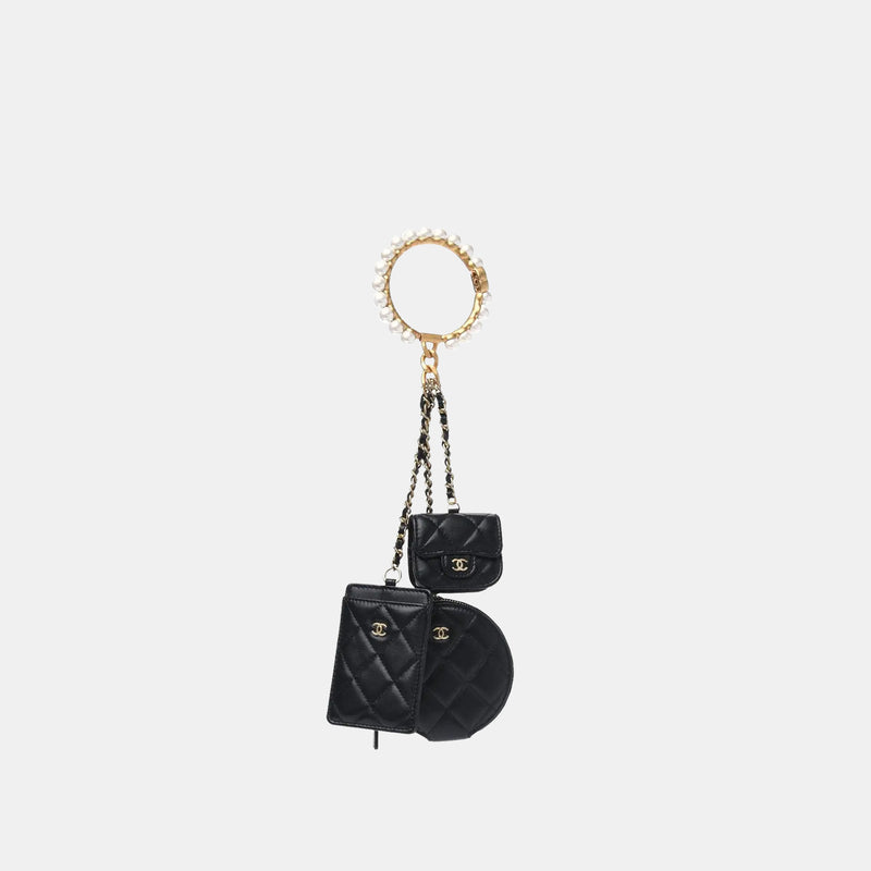 Chanel AP2550B07242 Vanity With Gold And Silver Chain Black